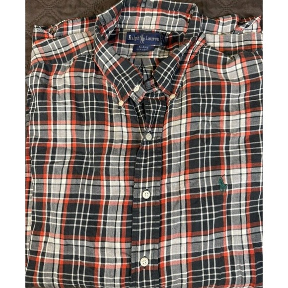 Ralph Lauren Mens XXL Blaire Shirt Flannel Button Up Long Sleeve Blue Plaid - Picture 1 of 11